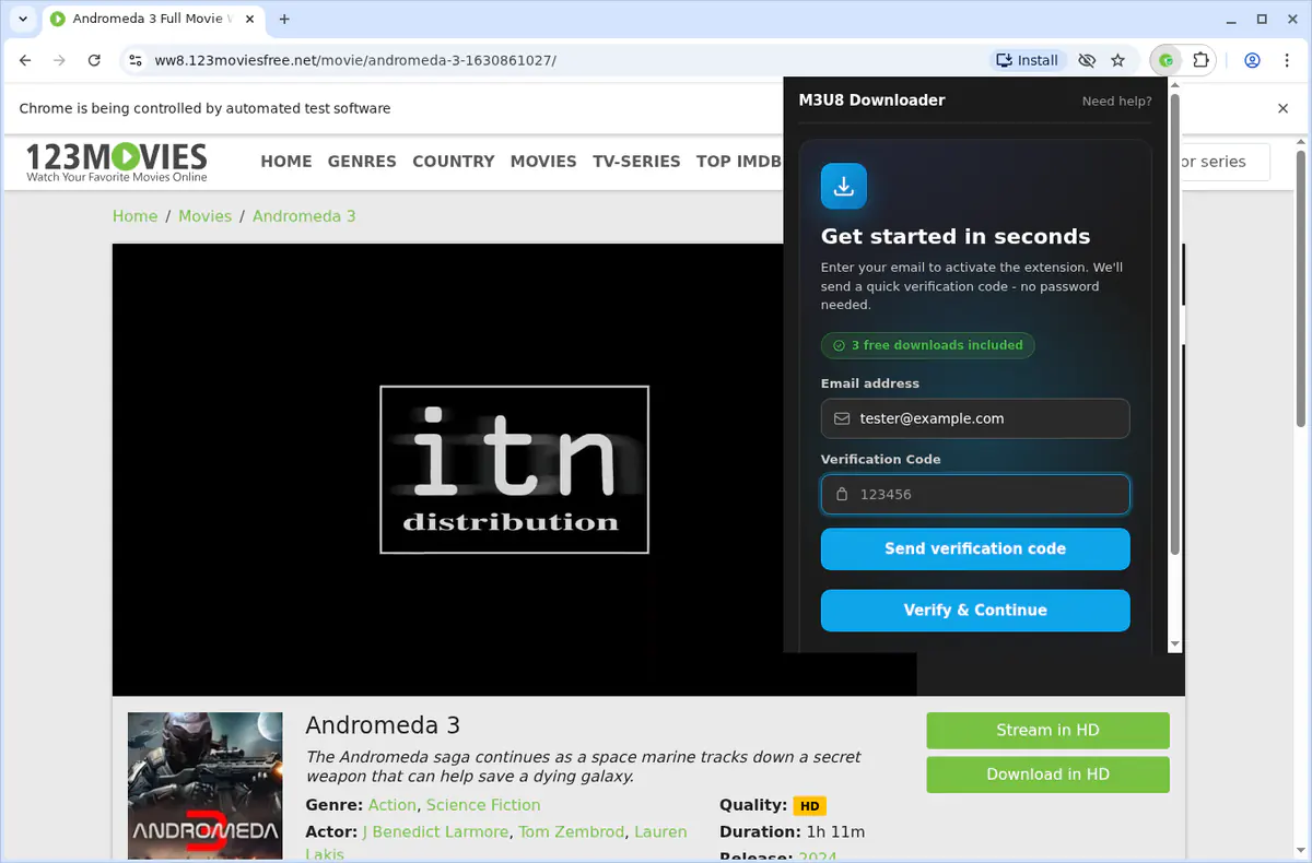 M3u8 Video Downloader browser extension screenshot 5